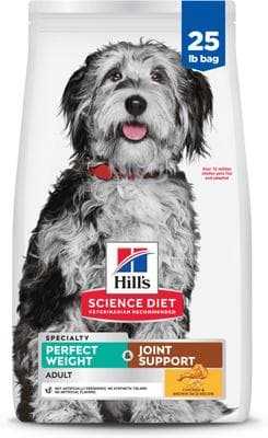 Hill's Science Diet Perfect Weight Management and Joint Support Chicken Flavored Adult Dry Dog Food