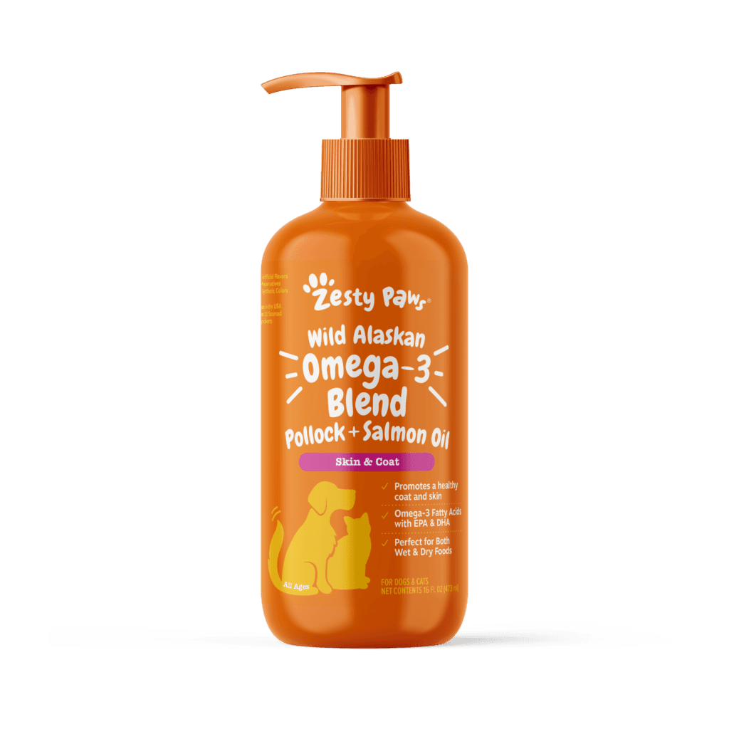 Zesty Paws Wild Alaskan Omega-3 Blend Salmon Oil for Dogs and Cats