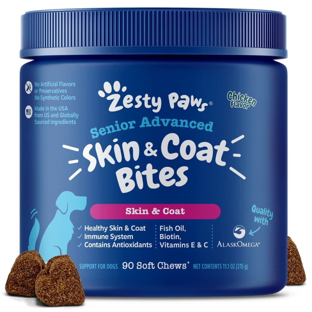 Zesty Paws Senior Advanced Omega Bites for Senior Dogs