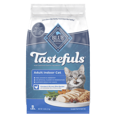 Blue Buffalo Tastefuls Chicken & Brown Rice Recipe for Indoor Adult Cats